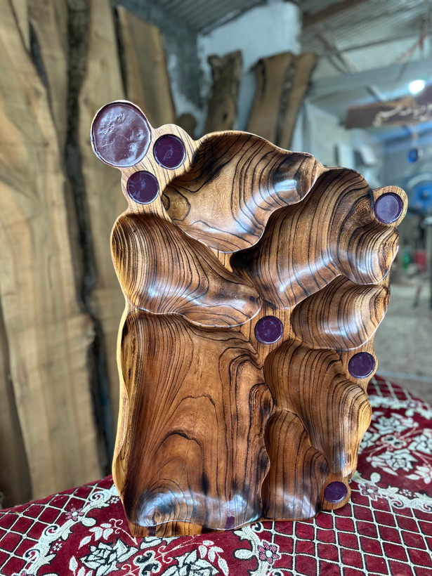میز مزه دست ساز چوب اوجاملچ